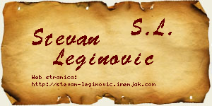 Stevan Leginović vizit kartica